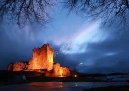 Ross Castle at night